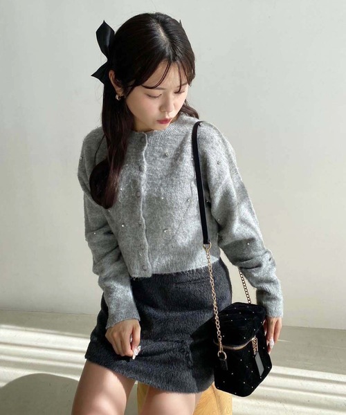 one after another NICE CLAUP(ワンアフターアナザーナイスクラップ)の「キルティングバニティショルダーバッグ/WEB限定アイテム(ショルダーバッグ・レディース・ブラック系その他/アイボリー系/ブラック/アイボリー/ブラック系その他2/ピンク/ベージュ・FREE)」の15枚目の写真