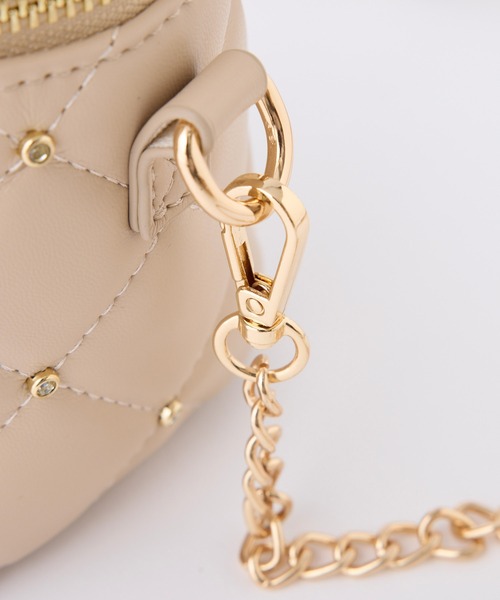 one after another NICE CLAUP(ワンアフターアナザーナイスクラップ)の「キルティングバニティショルダーバッグ/WEB限定アイテム(ショルダーバッグ・レディース・ブラック系その他/アイボリー系/ブラック/アイボリー/ブラック系その他2/ピンク/ベージュ・FREE)」の12枚目の写真