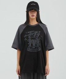A'GEM/9 × .kom 『ACOVER/オコボ』 Dreaming Raglan Oversized Fit Short Sleeve T-shirt/ドリーミング ラグラン TEE