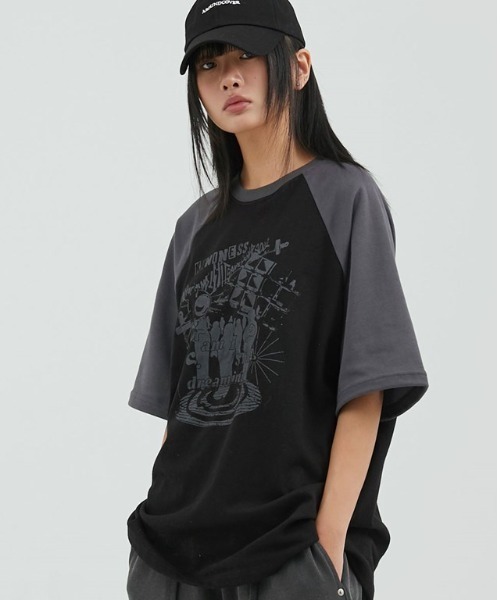 ACOVER(オコボ)の「A'GEM/9 × .kom 『ACOVER/オコボ』 Dreaming Raglan Oversized Fit Short Sleeve T-shirt/ドリーミング ラグラン TEE(Tシャツ/カットソー・メンズ・ライトグレー/アイボリー/ブラック/グレー/チャコールグレー・FREE)」の19枚目の写真