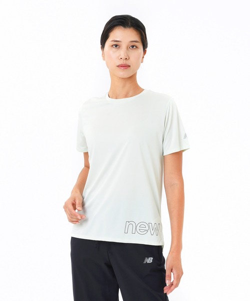 NEW BALANCE（ニューバランス）の「Seasonal グラフィックランショートスリーブTシャツ（Tシャツ/カットソー・レディース・ミント/ライトパープル・SMALL/MEDIUM/LARGE/X-LARGE）」の2枚目の写真