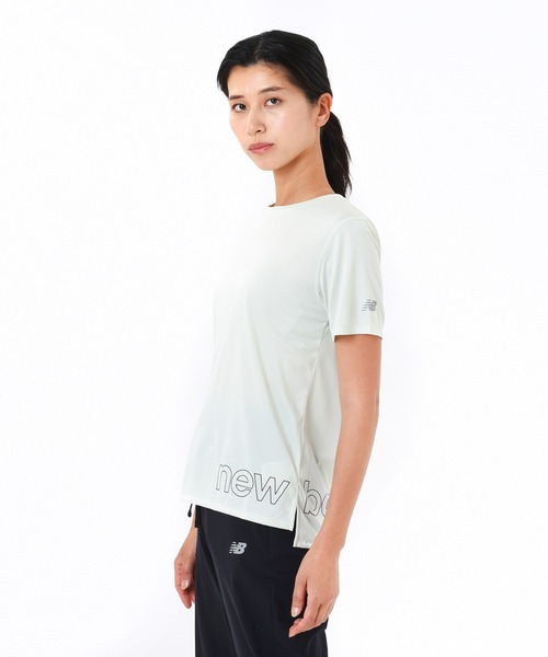 NEW BALANCE（ニューバランス）の「Seasonal グラフィックランショートスリーブTシャツ（Tシャツ/カットソー・レディース・ミント/ライトパープル・SMALL/MEDIUM/LARGE/X-LARGE）」の3枚目の写真
