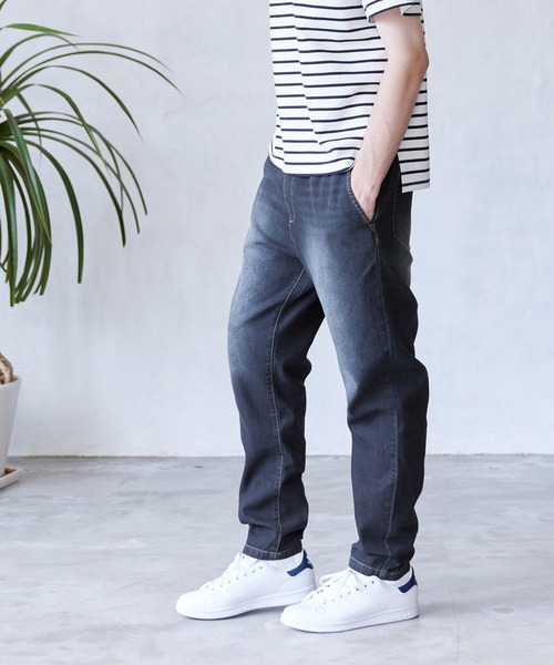 coca（coca）（コカ）の「軽量サマーデニム ウエストゴムテーパードパンツ（デニムパンツ・メンズ・ライトブルー/インディゴブルー・M/L/XL）」の8枚目の写真