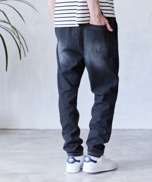 coca（coca）（コカ）の「軽量サマーデニム ウエストゴムテーパードパンツ（デニムパンツ・メンズ・ライトブルー/インディゴブルー・M/L/XL）」の10枚目の写真