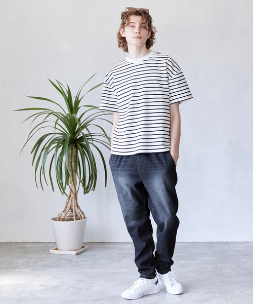 coca（coca）（コカ）の「軽量サマーデニム ウエストゴムテーパードパンツ（デニムパンツ・メンズ・ライトブルー/インディゴブルー・M/L/XL）」の11枚目の写真