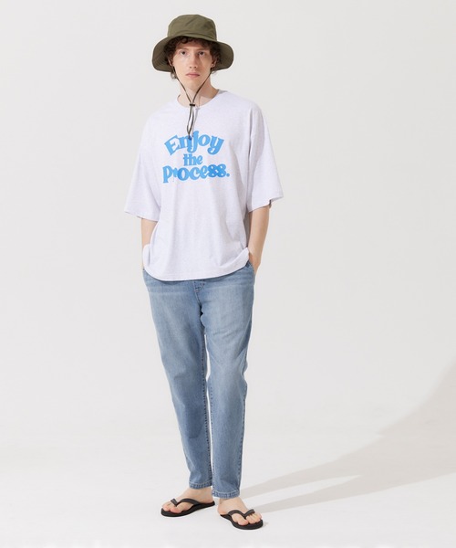 coca（coca）（コカ）の「軽量サマーデニム ウエストゴムテーパードパンツ（デニムパンツ・メンズ・ライトブルー/インディゴブルー・M/L/XL）」の5枚目の写真