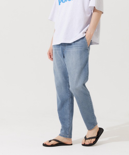 coca（coca）（コカ）の「軽量サマーデニム ウエストゴムテーパードパンツ（デニムパンツ・メンズ・ライトブルー/インディゴブルー・M/L/XL）」の4枚目の写真