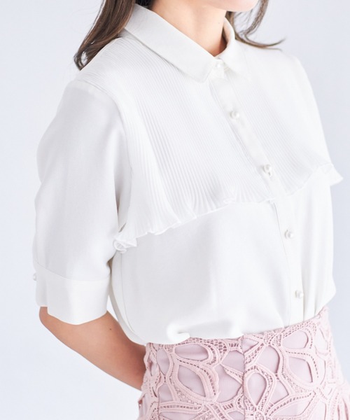 tocco closet（トッコ　クローゼット）の「【ZOZO限定】シフォンプリーツブラウス（シャツ/ブラウス・レディース・オフホワイト/ブラック/オレンジ・M）」の12枚目の写真