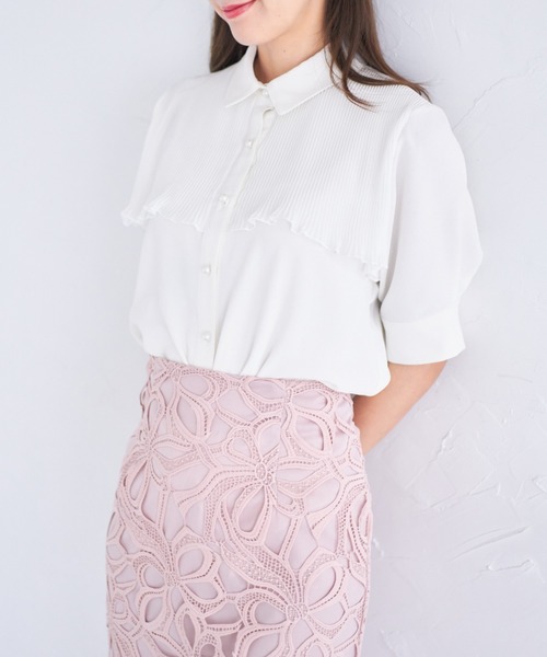 tocco closet（トッコ　クローゼット）の「【ZOZO限定】シフォンプリーツブラウス（シャツ/ブラウス・レディース・オフホワイト/ブラック/オレンジ・M）」の16枚目の写真