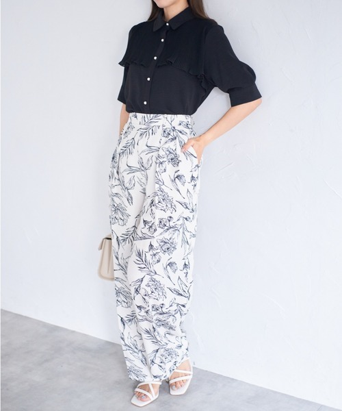 tocco closet（トッコ　クローゼット）の「【ZOZO限定】シフォンプリーツブラウス（シャツ/ブラウス・レディース・オフホワイト/ブラック/オレンジ・M）」の18枚目の写真