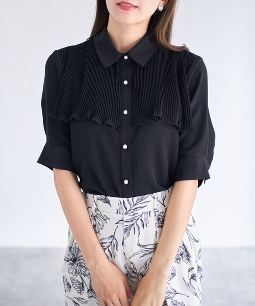 tocco closet（トッコ　クローゼット）の「【ZOZO限定】シフォンプリーツブラウス（シャツ/ブラウス・レディース・オフホワイト/ブラック/オレンジ・M）」の20枚目の写真