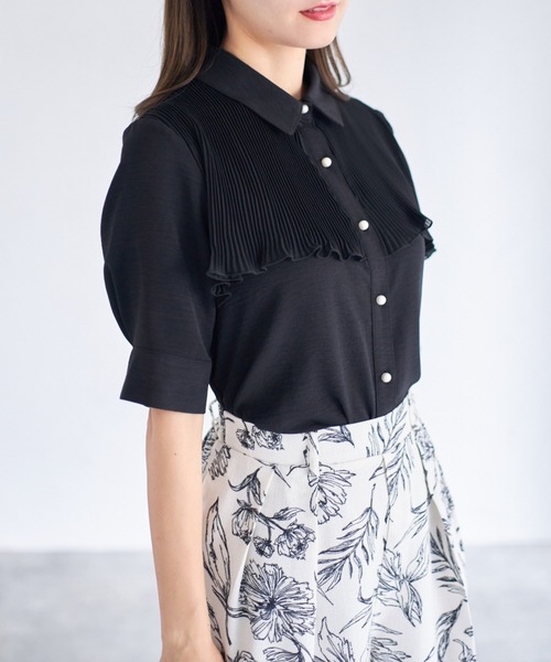 tocco closet（トッコ　クローゼット）の「【ZOZO限定】シフォンプリーツブラウス（シャツ/ブラウス・レディース・オフホワイト/ブラック/オレンジ・M）」の21枚目の写真