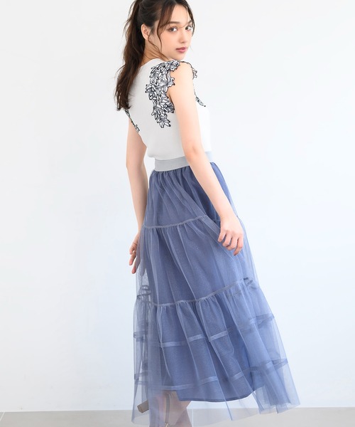 MISCH MASCH(ミッシュマッシュ)の「レースフレンチスリーブニット/MM438301(ニット/セーター・レディース・ホワイト/ベージュ/ブラック・フリ-)」の20枚目の写真