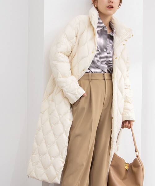 TAION(タイオン)の「◇【WEB限定】【TAION/タイオン】ヘチマキルトロングダウン 24AW(ダウンジャケット/コート・レディース・オフホワイト/オリーブ/ブラック・FREE)」の15枚目の写真
