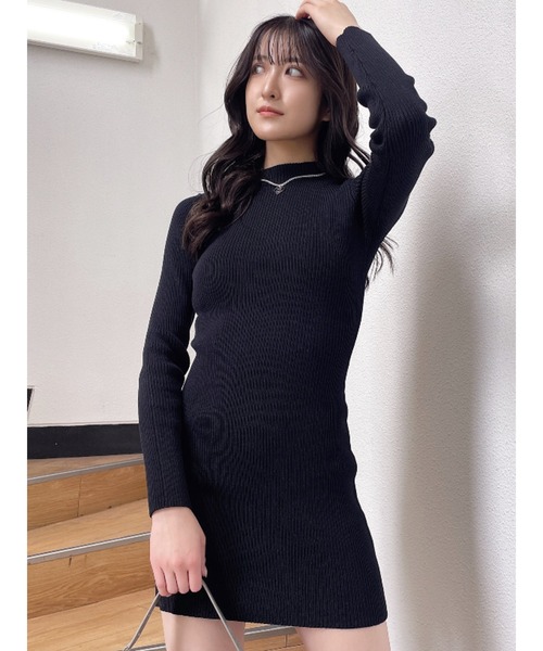 GYDA（ジェイダ）の「【ZOZO限定】ボトルネックリブニットワンピース（ワンピース・レディース・ブラック/その他1・FREE）」の19枚目の写真
