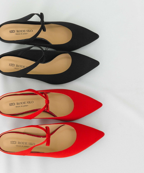 RODE SKO（ロデスコ）の「『MADE IN JAPAN』プチリボンミュール（パンプス・レディース・レッド/ブラック・38/37）」の14枚目の写真