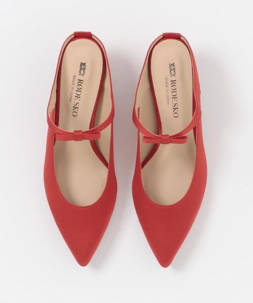 RODE SKO（ロデスコ）の「『MADE IN JAPAN』プチリボンミュール（パンプス・レディース・レッド/ブラック・38/37）」の17枚目の写真