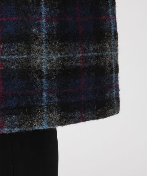 RAGEBLUE（レイジブルー）の「ウールチェックロングガウン/566838（その他アウター・メンズ・ブルー・FREE）」の3枚目の写真