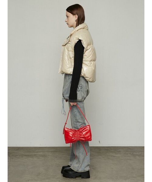 EMODA（エモダ）の「ギャザーリボンショルダーバッグ（ショルダーバッグ・レディース・レッド/グレー/ブラック/ブラウン・FREE）」の16枚目の写真