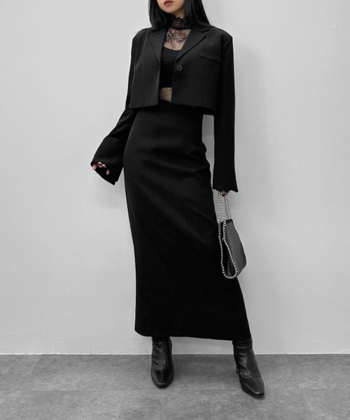LVEU.(ラブユ.)の「【LVEU.】フレアカフスレースシアートップス / トップス カットソー シアー シースルー レース シャーリング ハイネック フレアカフス 長袖 レイヤード ブラック(Tシャツ/カットソー・レディース・ブラック・FREE)」の7枚目の写真