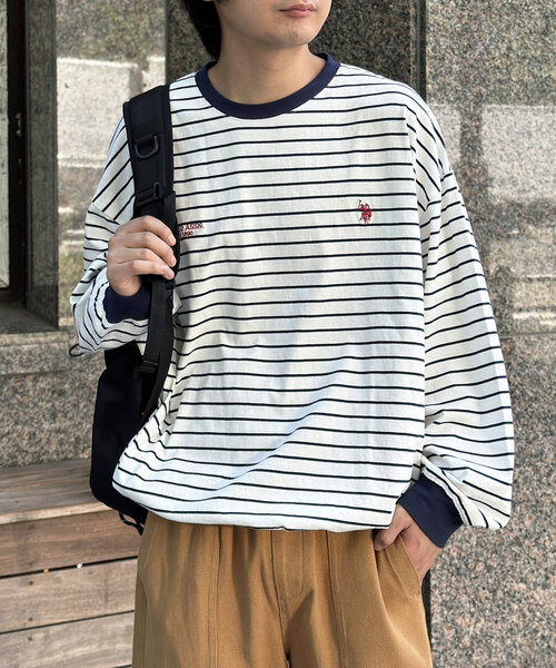 U.S. POLO ASSN.(ユーエスポロアッスン)の「【U.S. POLO ASSN.】バルーンロンT(Tシャツ/カットソー・レディース・ホワイト/ネイビー/グレー/チャコールグレー・MEDIUM/LARGE)」の1枚目の写真
