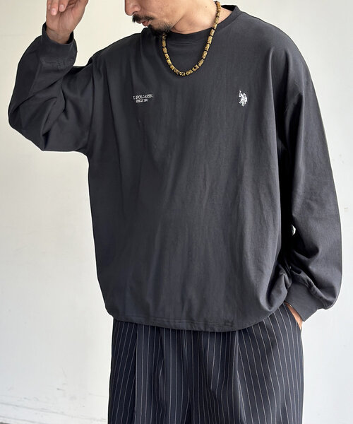 U.S. POLO ASSN.(ユーエスポロアッスン)の「【U.S. POLO ASSN.】バルーンロンT(Tシャツ/カットソー・レディース・ホワイト/ネイビー/グレー/チャコールグレー・MEDIUM/LARGE)」の15枚目の写真