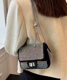 florist | ラインストーンフラップショルダーバッグ(クラッチバッグ)