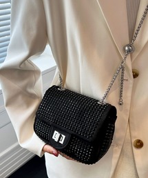 florist | ラインストーンフラップショルダーバッグ(クラッチバッグ)