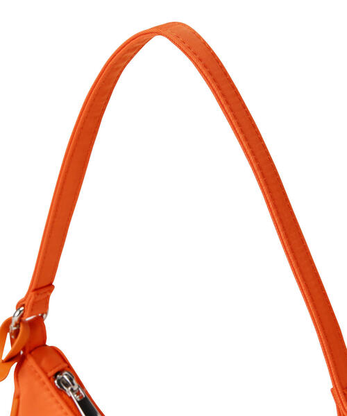 N.（N. Natural Beauty Basic）（エヌエヌナチュラルビューティーベーシック）の「◆サテンミニバッグ（ハンドバッグ・レディース・ブラック/オレンジ・ﾌﾘ-）」の9枚目の写真