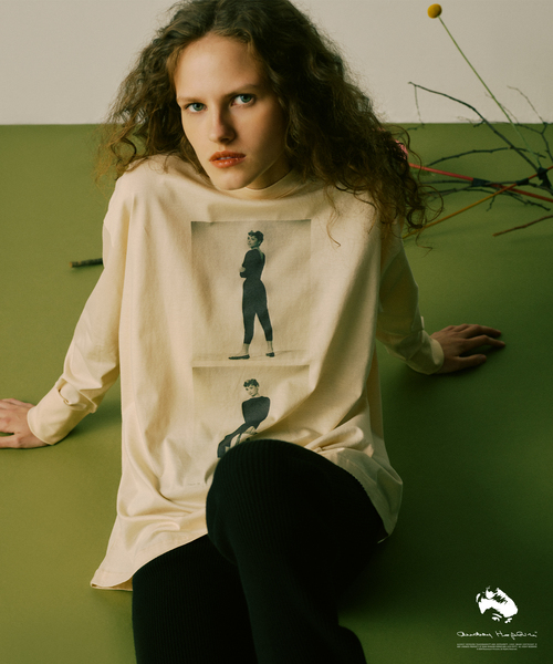 「ADAM ET ROPE'」 長袖カットソー「AUDREY HEPBURNコラボ」 FREE ホワイト レディース ADAM ET ROPE'（アダムエロペ）の「【AUDREY HEPBURN COLLECTION