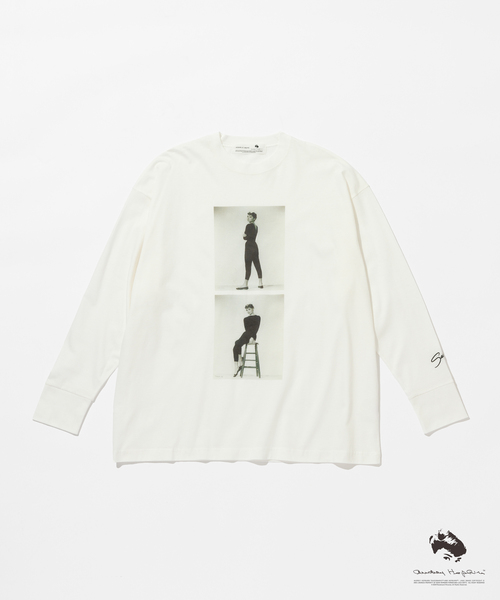 「ADAM ET ROPE'」 長袖カットソー「AUDREY HEPBURNコラボ」 FREE ホワイト レディース ADAM ET ROPE'（アダムエロペ）の「【AUDREY HEPBURN COLLECTION
