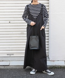 FORK&SPOON | FORK&SPOON　ナイロンワッシャージャンパースカート(ワンピース)