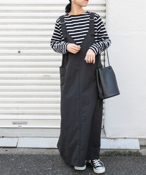 FORK&SPOON  ナイロンワッシャージャンパースカート セール】FORK&SPOON ナイロンワッシャージャンパースカート