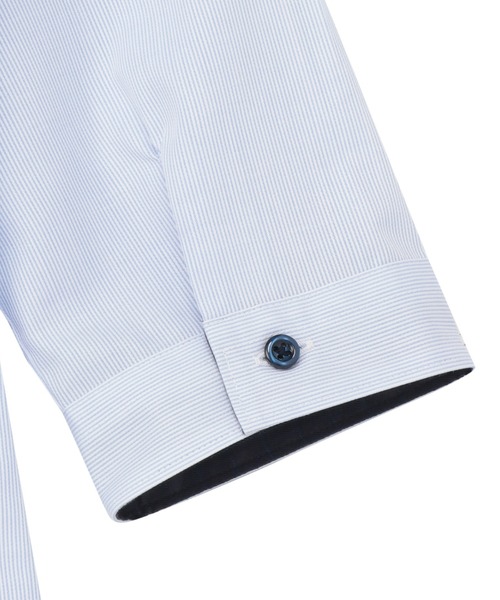 TOKYO SHIRTS（トウキョウシャツ）の「形態安定ノーアイロン ワイド 7分袖ビジネスワイシャツ（ビジネスシャツ・レディース・サックスブルー・L/LL/XL/S/M）」の4枚目の写真