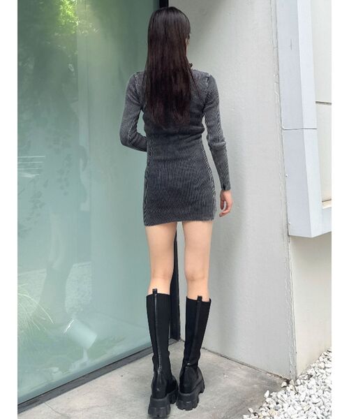 GYDA（ジェイダ）の「ブリーチハーフZIP long sleeveニットワンピース（ワンピース・レディース・ネイビー/ブラック/ベージュ・FREE）」の19枚目の写真