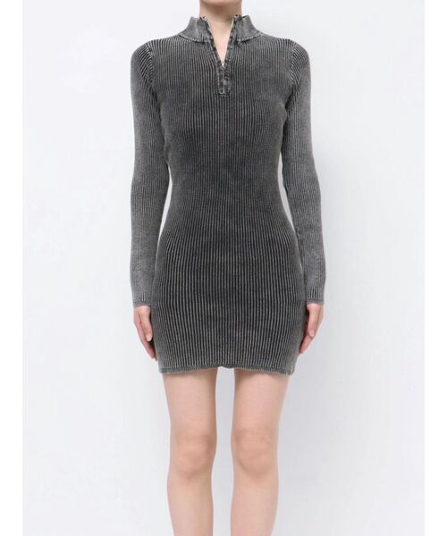 GYDA（ジェイダ）の「ブリーチハーフZIP long sleeveニットワンピース（ワンピース・レディース・ネイビー/ブラック/ベージュ・FREE）」の20枚目の写真