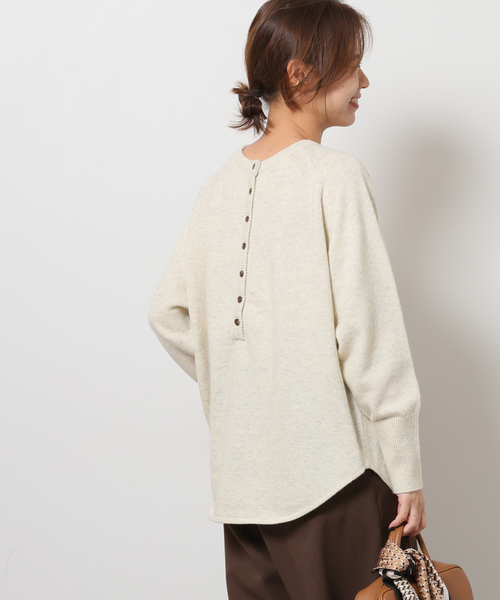 JOURNAL STANDARD relume（ジャーナルスタンダード　レリューム）の「《追加》ウールミックス2wayビッグプルオーバー（ニット/セーター・レディース・チャコールグレー/グレー/アイボリー/ライトグレー/モスグリーン/レッド・FREE）」の2枚目の写真