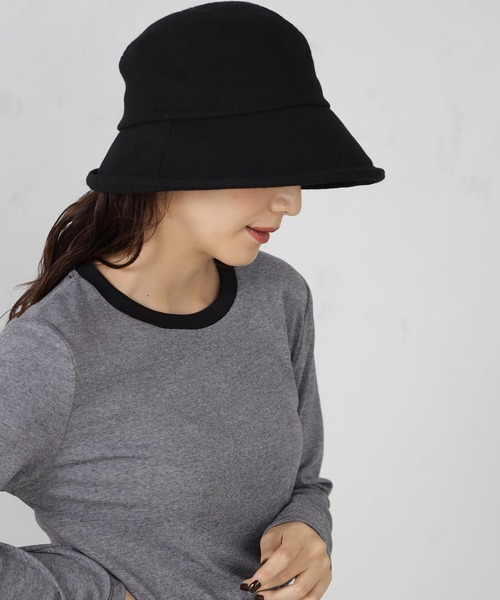 FOUND GOOD（ファウンドグッド）の「アッタカハット（ハット・レディース・ブラック/グレー系5/ブラウン系8/ベージュ/レッド系5/グレー系8・FREE）」の2枚目の写真