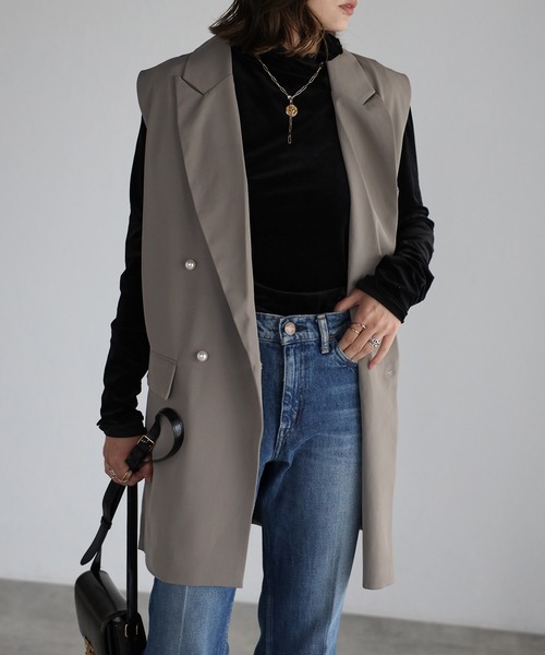 エステルスムースパールボタンベスト