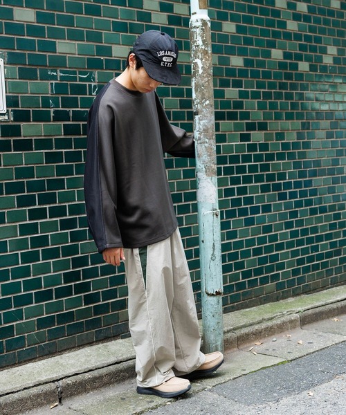 niko and...(ニコアンド)の「BIG刺繍切り替えキャップ(キャップ・メンズ・ネイビー/ベージュ/ブラック・FREE)」の4枚目の写真