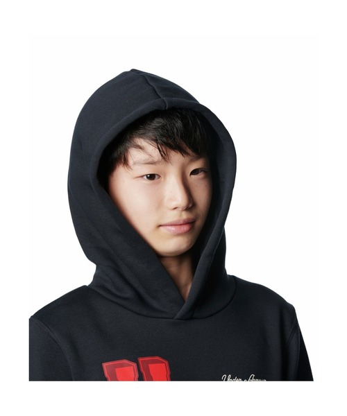 UNDER ARMOUR（アンダーアーマー）の「アンダーアーマー  UAアイコンフリース オンディスプレー フーディー（パーカー・キッズ・ブラック/ダークブルー・120cm/130cm/140cm/150cm/160cm）」の5枚目の写真