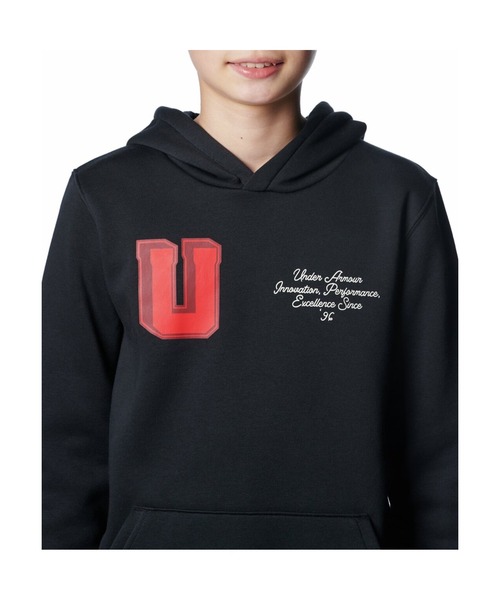 UNDER ARMOUR（アンダーアーマー）の「アンダーアーマー  UAアイコンフリース オンディスプレー フーディー（パーカー・キッズ・ブラック/ダークブルー・120cm/130cm/140cm/150cm/160cm）」の6枚目の写真