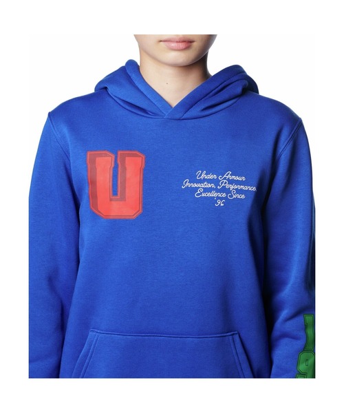 UNDER ARMOUR（アンダーアーマー）の「アンダーアーマー  UAアイコンフリース オンディスプレー フーディー（パーカー・キッズ・ブラック/ダークブルー・120cm/130cm/140cm/150cm/160cm）」の14枚目の写真