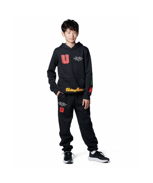 UNDER ARMOUR（アンダーアーマー）の「アンダーアーマー  UAアイコンフリース オンディスプレー フーディー（パーカー・キッズ・ブラック/ダークブルー・120cm/130cm/140cm/150cm/160cm）」の4枚目の写真