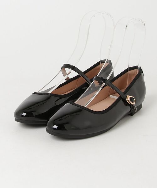 Bloom Closet（ブルームクローゼット）の「クラシカルエナメルフラットシューズ（ドレスシューズ・レディース・ブラック/レッド・23/23.5/24/24.5）」の2枚目の写真