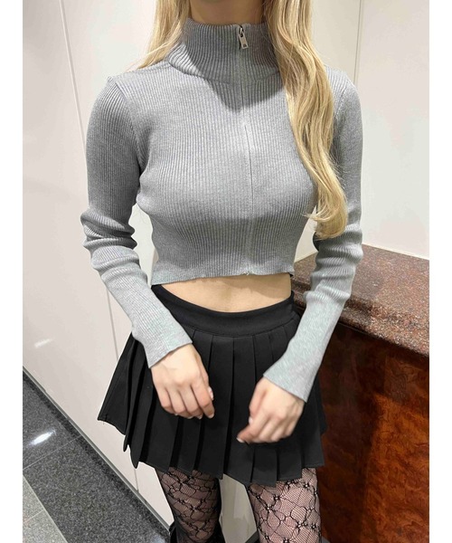 PHILLY（フィリー）の「【PHILLY】Wコンパクトジップカーディガン（カーディガン/ボレロ・レディース・グレー/ホワイト/ブラック・FREE）」の8枚目の写真