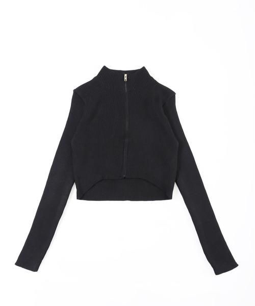 PHILLY（フィリー）の「【PHILLY】Wコンパクトジップカーディガン（カーディガン/ボレロ・レディース・グレー/ホワイト/ブラック・FREE）」の14枚目の写真