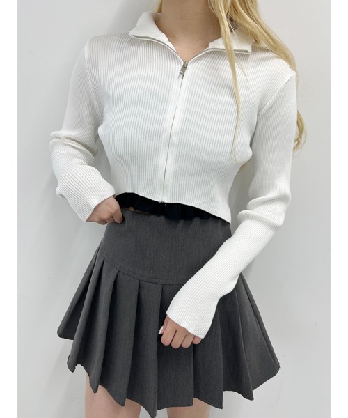 PHILLY（フィリー）の「【PHILLY】Wコンパクトジップカーディガン（カーディガン/ボレロ・レディース・グレー/ホワイト/ブラック・FREE）」の21枚目の写真