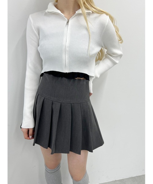 PHILLY（フィリー）の「【PHILLY】Wコンパクトジップカーディガン（カーディガン/ボレロ・レディース・グレー/ホワイト/ブラック・FREE）」の22枚目の写真