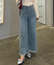 efill | 裾 フリンジ デニムパンツ(デニムパンツ)